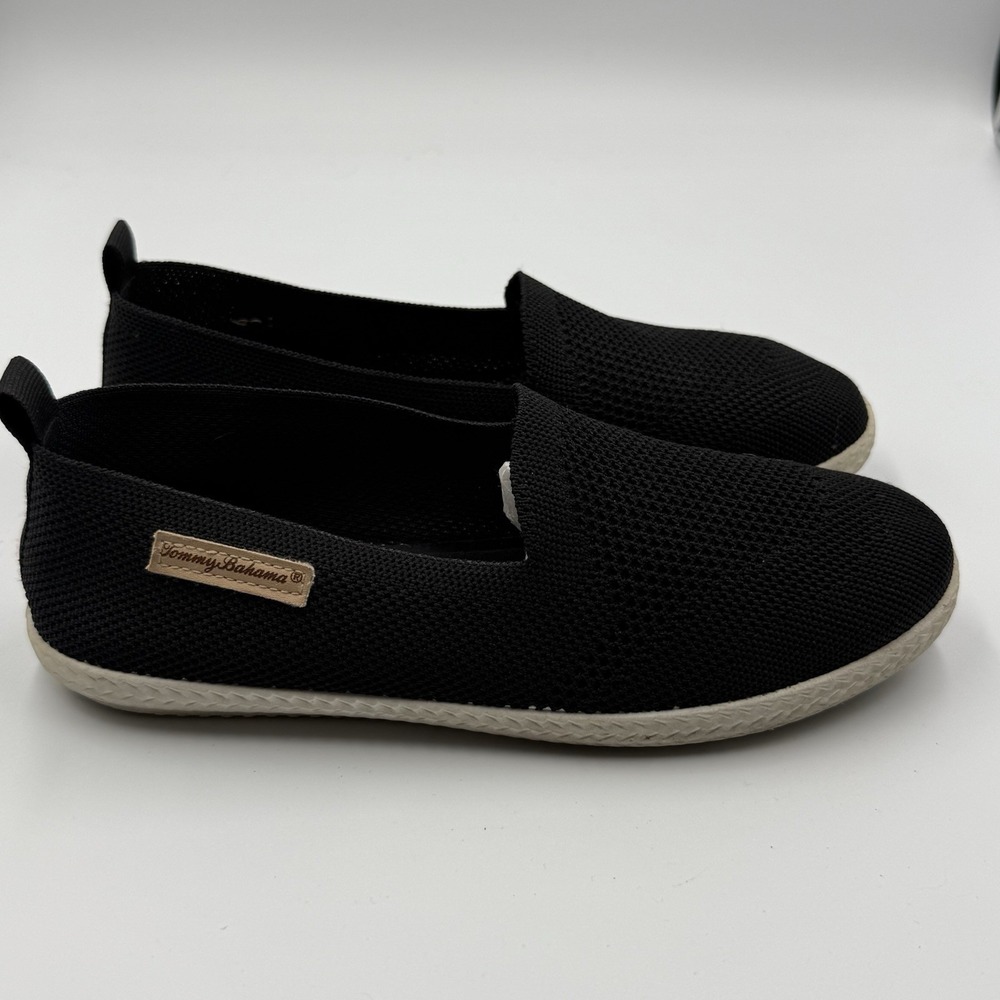 TOMMY BAHAMA Sunset‎ Slip On Shoes Womens 8 Memory Foam Knit Shoes Black